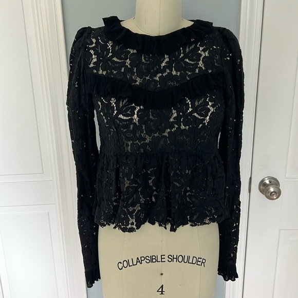 ZORAIDA BLACK LACE BLOUSE